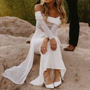 Elegant White Off-Shoulder Dress